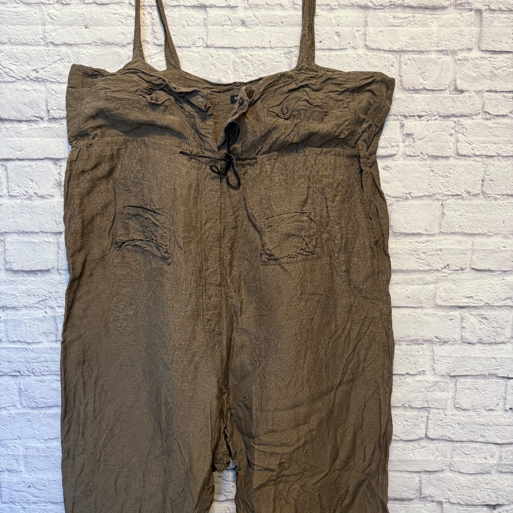 Rundolz Linen Dropcrotch Pants with Straps-Cinch Waist, Cool, Versatile, Unique!
